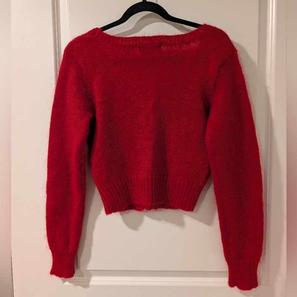 Vintage Jay Jacobs Mohair Wool Blend Cropped Cardigan - Picture 4 of 11